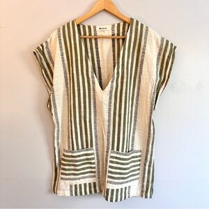 Rip Curl Green and White Boxy Tunic Top